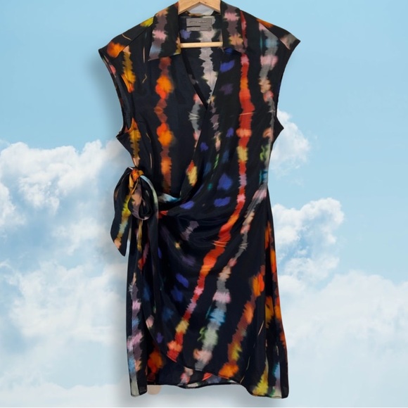 Urban Outfitters Bright Printed Wrap Dress - Picture 1 of 9